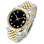 Dateonly 41mm Stainless Steel Two-Tone Gold with Black Diamond Dial (Jubilee / Fluted Bezel)