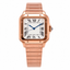 Snts Medium Rose Gold with White Dial (35mm)
