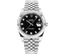 Datejust 41 Stainless Steel with Diamond Hour Markers Black Dial (Fluted Bezel / Jubilee)
