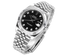 Datejust 41 Stainless Steel with Diamond Hour Markers Black Dial (Fluted Bezel / Jubilee)